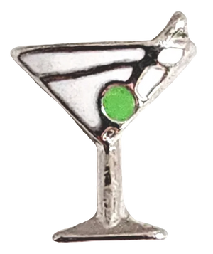 silver martini charm