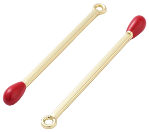 2 gold match charms