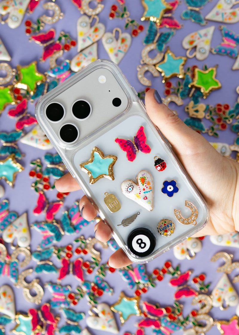 Chunky custom charm phone case