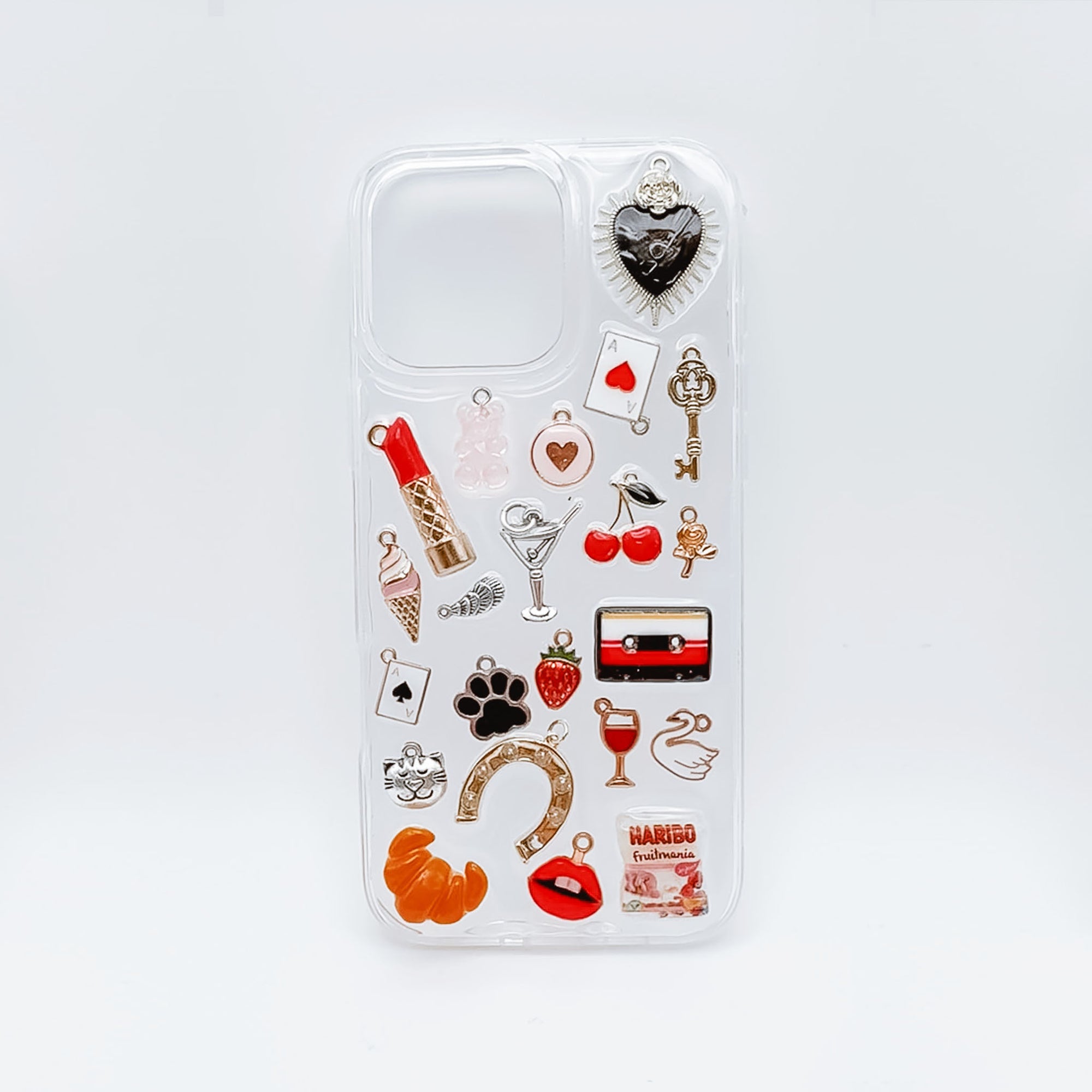 Clear Phone Case with Charms